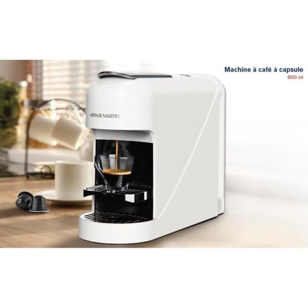 ARTHUR MARTIN Capsule Coffee Machine - AMN230B - 1400W - 800 ml - Espresso Lungo
