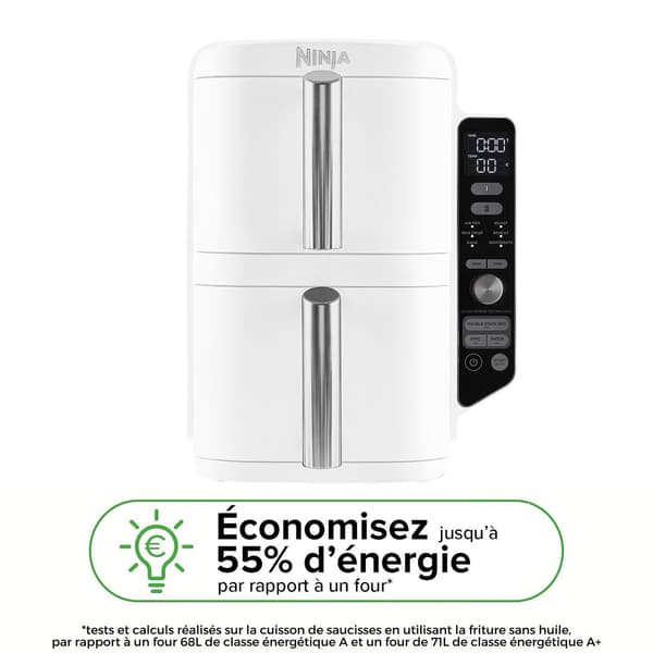 NINJA Air Fryer - Double Stack XL - 9.5 L - 6 Cooking Programs - SL400EUWH