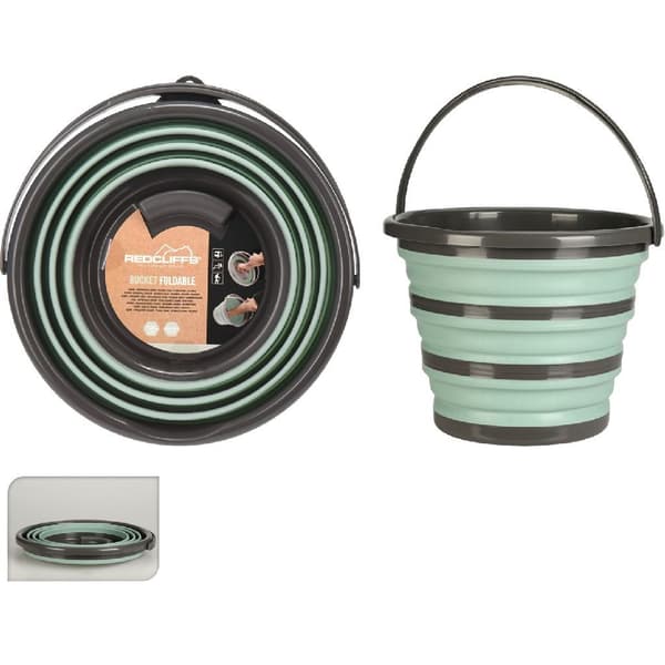 Redcliffs Foldable Bucket 10 L Green/Grey