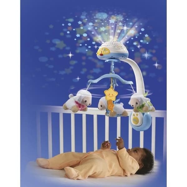 VTECH - Baby Mobile - Light-Up Sheep Counting Mobile - Blue