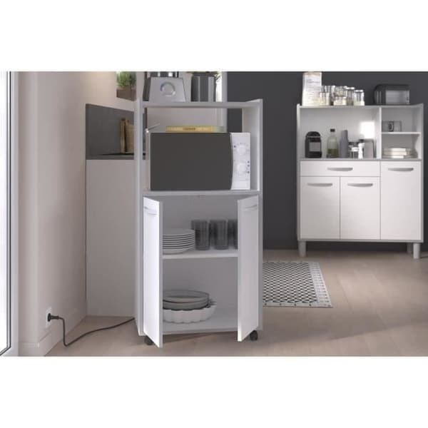 OSLO Kitchen Trolley - L 60 cm - White