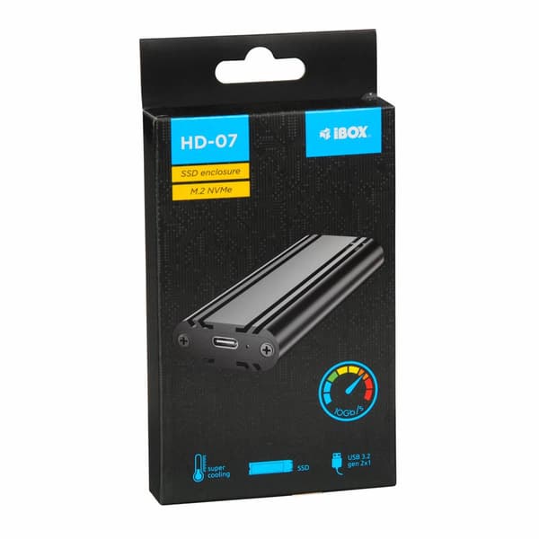 iBox HD-07 SSD Enclosure Black M.2