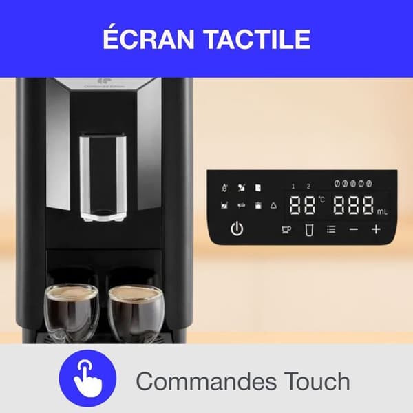 Continental Edison Espresso Machine - CECFAUTOB - Grinder - 19 Bar - Black