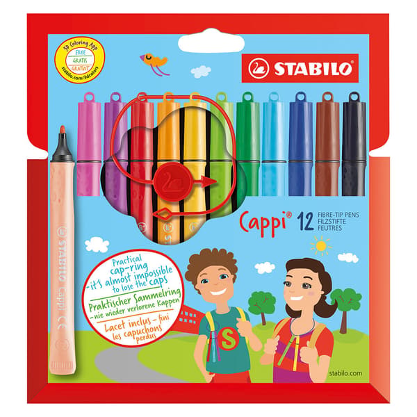 Stabilo Cappi Felt-Tip Pens Set 12 Pieces
