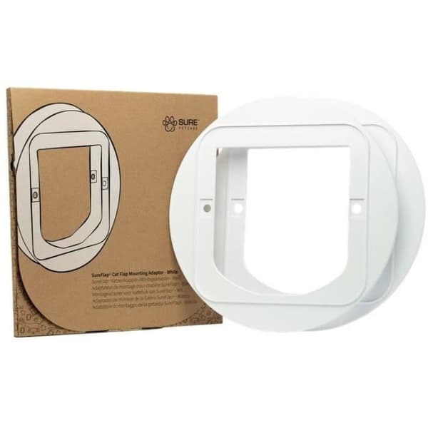 SUREFLAP Mounting Adapter for Cat Flap - White