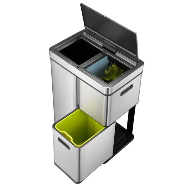 EKO Recycle Mirage Plus Sensor Waste Bin 30+15+15 L Stainless Steel