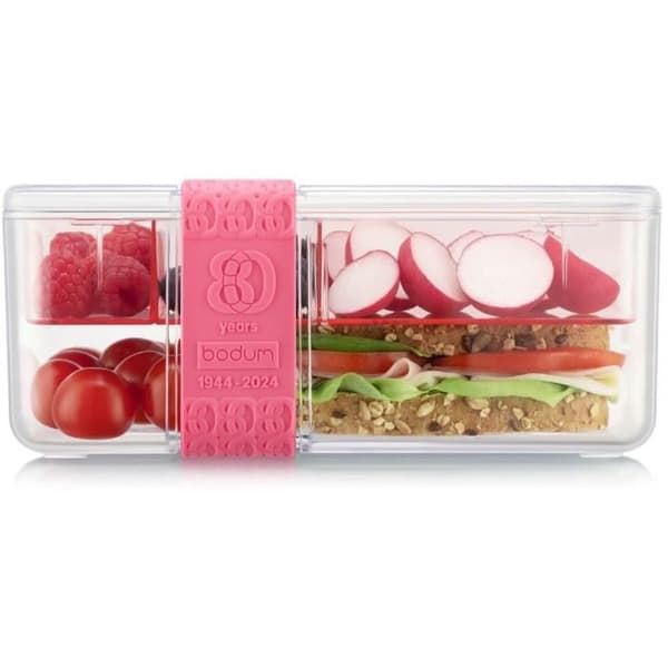 BODUM Compartmented Lunch Box with Cutlery - Bubblegum