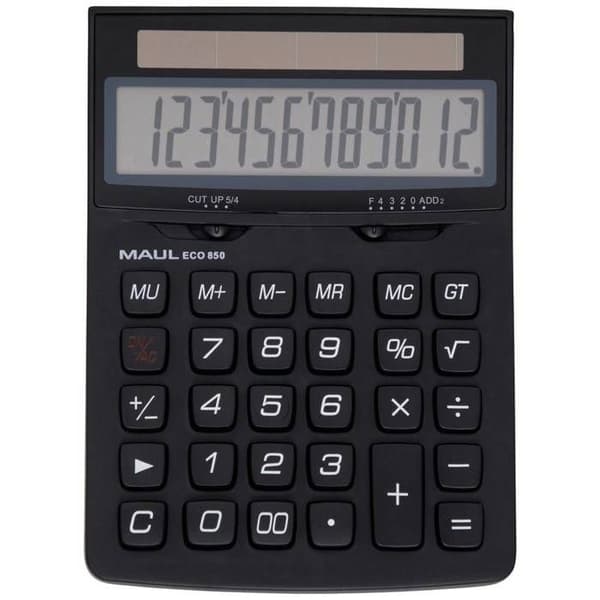 MAUL Desktop Calculator ECO 850 - 12 Digits - Black