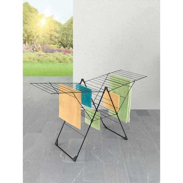 Tomado Vento Drying Rack 110x177x63 cm 30 m Black - Adjustable Height