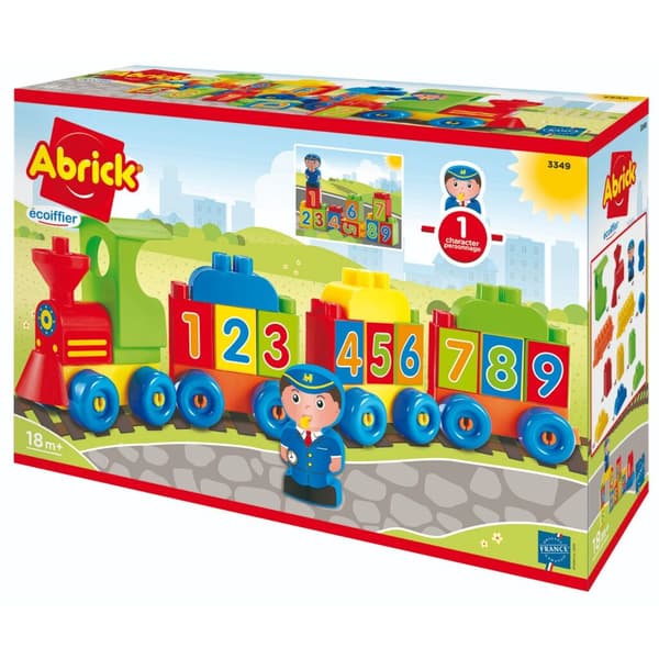 Abrick Numbers and Blocks Train Building Set for Children