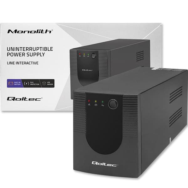 Qoltec Monolith UPS 2000VA 1200W Uninterruptible Power Supply