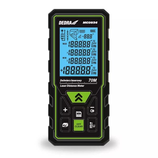 Dedra Laser Distance Meter MC0934 70 m Rangefinder