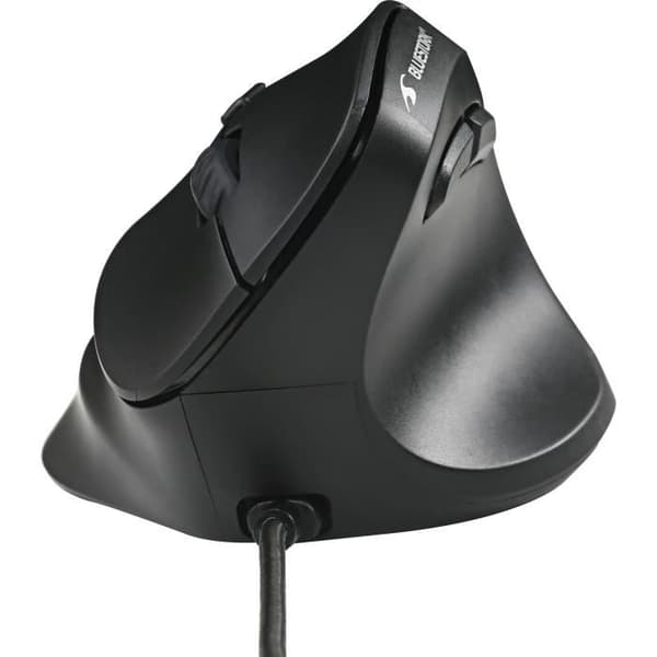 Bluestork Ergonomic Vertical Wired Mouse - ERGO LUMI WIRED - Black