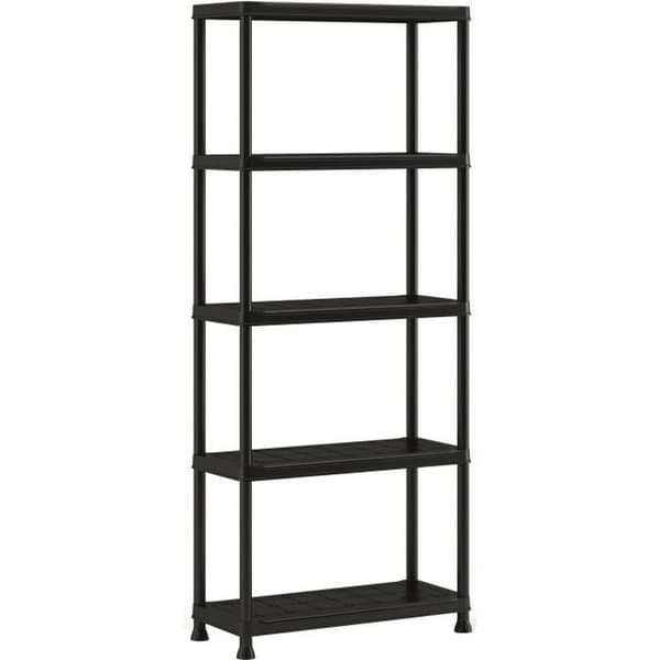 KETER Plus 75/5 Storage Shelf - Black - 5 Adjustable Shelves