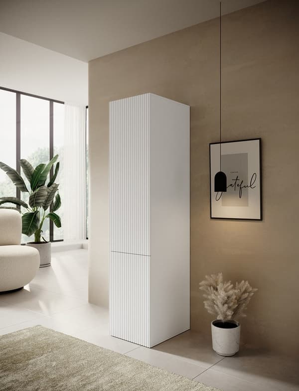 PAFOS Wardrobe 1D 45x55.5x198.5 White Matt