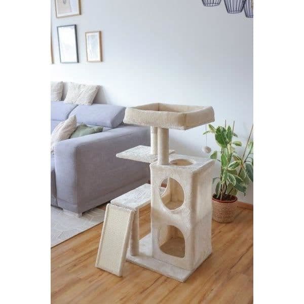 KERBL - ALESSIA Cat Tree 100 cm - Soft - Two-Tier Alcove