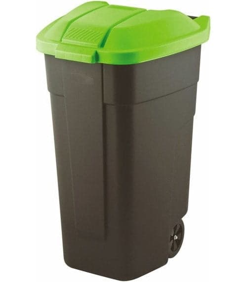 Curver Trash Can 110 L Rectangular Plastic Black Green