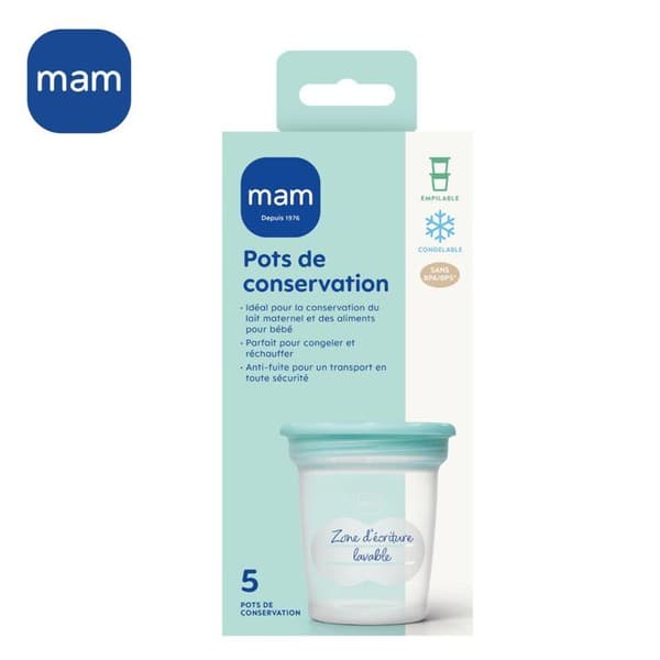 MAM Breastfeeding Storage Container 120 ml - Pack of 5