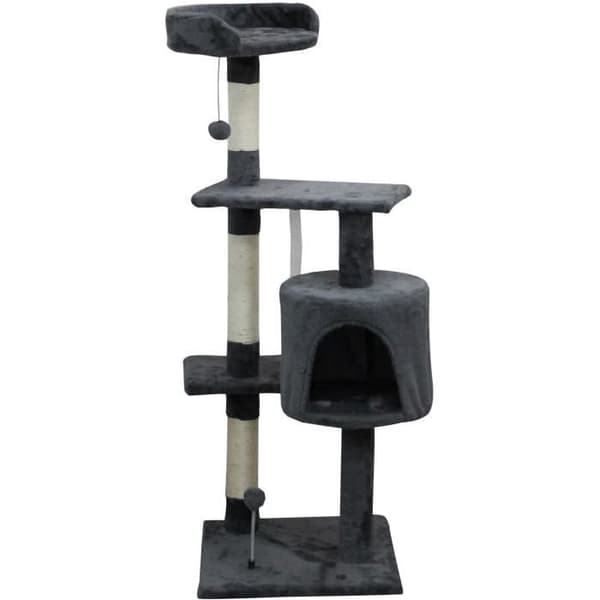 JASPER Cat Tree - 40 x 40 x 114 cm - 3 Platforms, 1 Hideaway, Scratching Posts