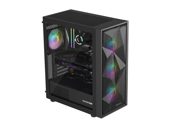 Genesis Diaxid 605 ARGB Midi Tower Case with USB-C Window Black