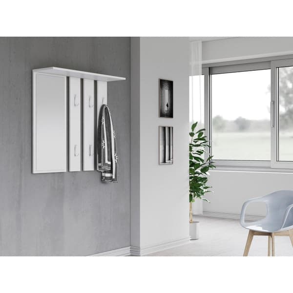 Topeshop OPAL Hanger with Mirror and Shelf White
