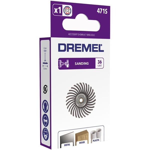 DREMEL S471 Precision Abrasive Brush - 25 mm Diameter - 36 Grit