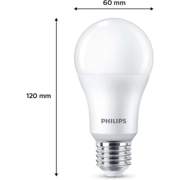 PHILIPS LED Bulb - 100W - A67 E27 - Cool White - Non-Dimmable - Pack of 3