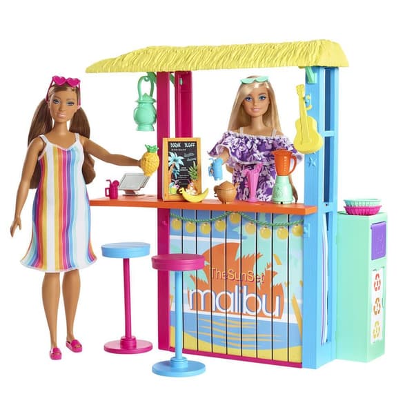 Barbie Beach Hut Playset with 18 Accessories