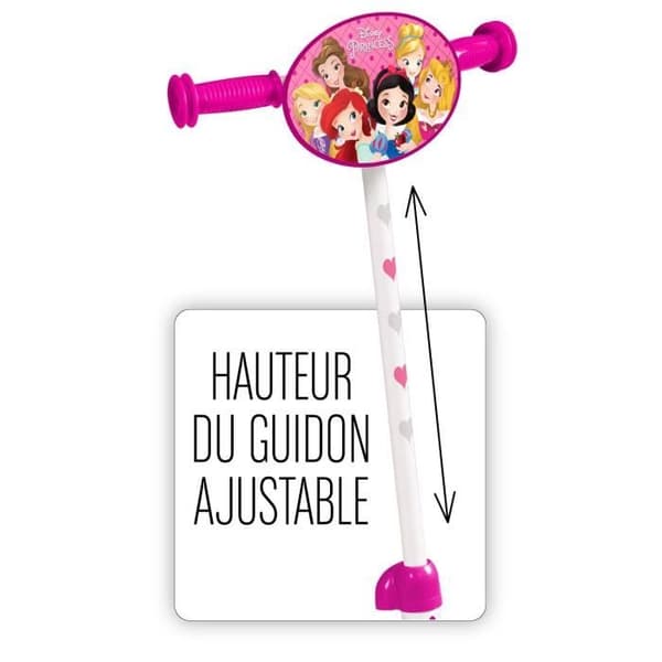 STAMP - 3-Wheel Scooter - DISNEY PRINCESSES - Height Adjustable