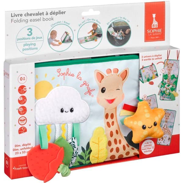 SOPHIE THE GIRAFFE - Early Learning Book - Fold-Out Easel Book