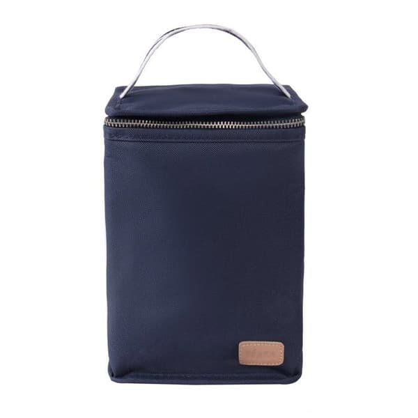 BEABA Insulated Lunch Bag - Navy Blue/ Stripes