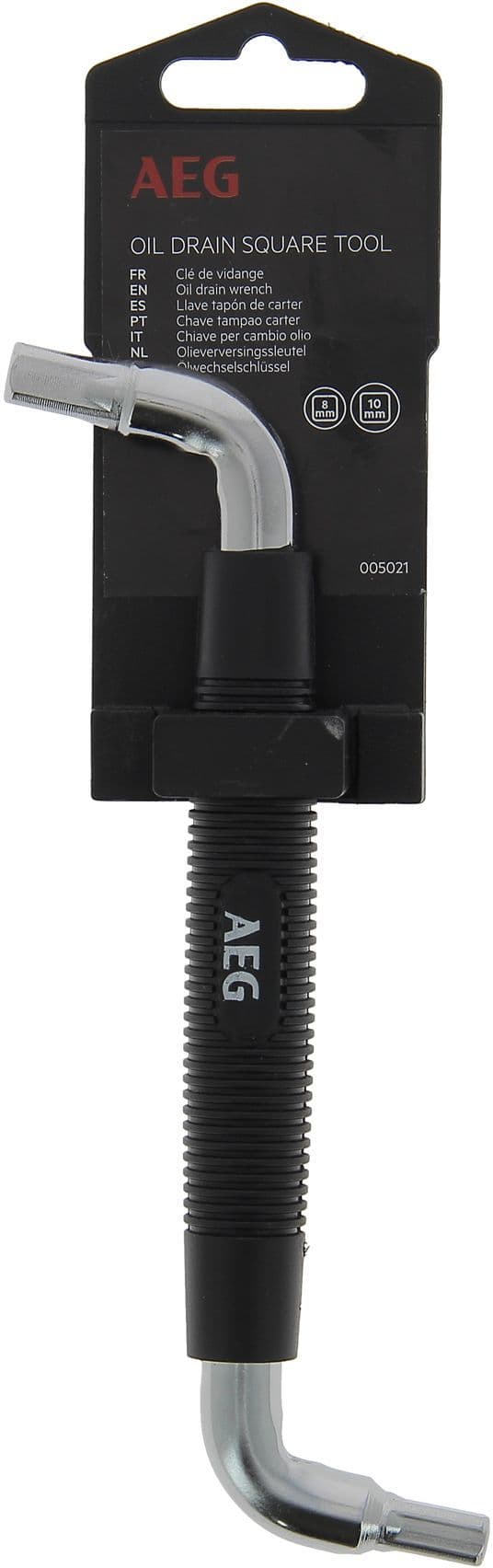 AEG Double Square Drain Plug Wrench 8-10 mm - Ergonomic Handle