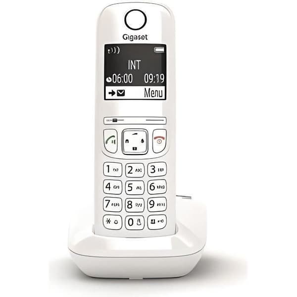 GIGASET AS690 Cordless Phone - White - High-Performance Hands-Free, Call Blocking