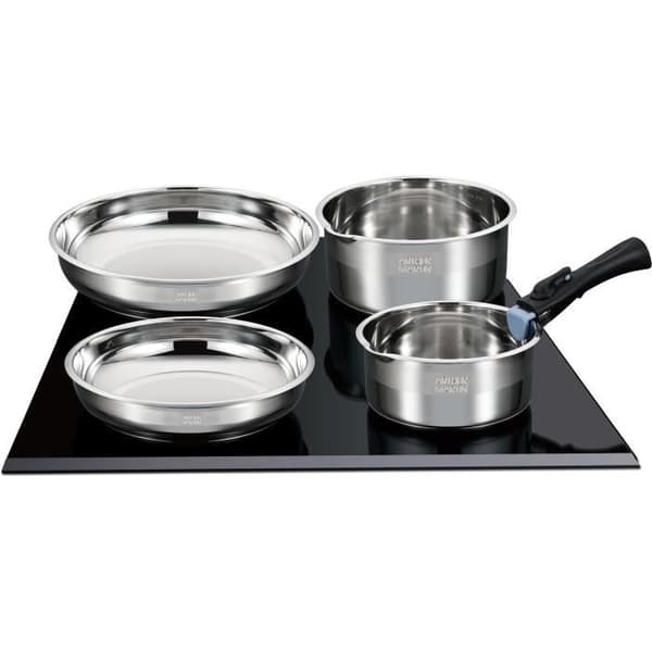 Arthur Martin Cookware Set - 8 Pieces - Stainless Steel - Induction Compatible - AM5538