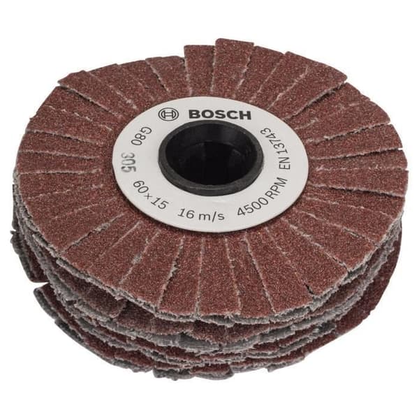 BOSCH Abrasive Cylinder - 15 mm Width, Grit 80 - Accessory for PRR 250