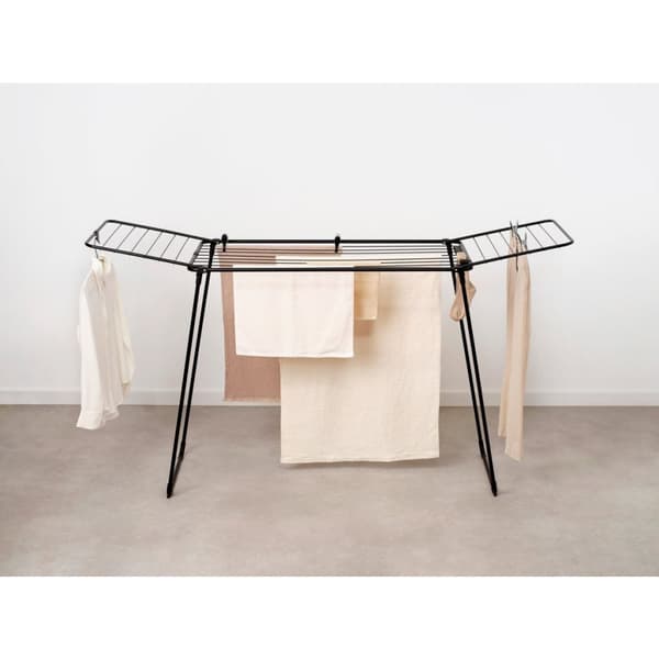 Brabantia HangOn Too Drying Rack 22 m Matte Black - Ideal for Large Loads