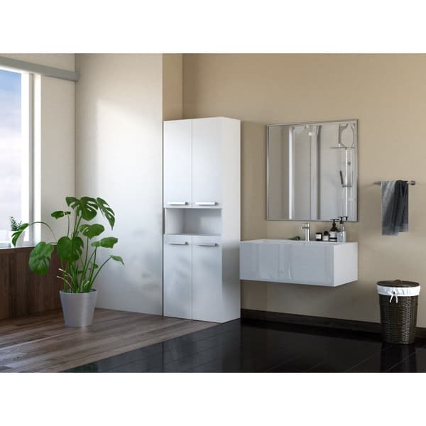 Topeshop NEL 1K DK BIEL Bathroom Storage Cabinet White