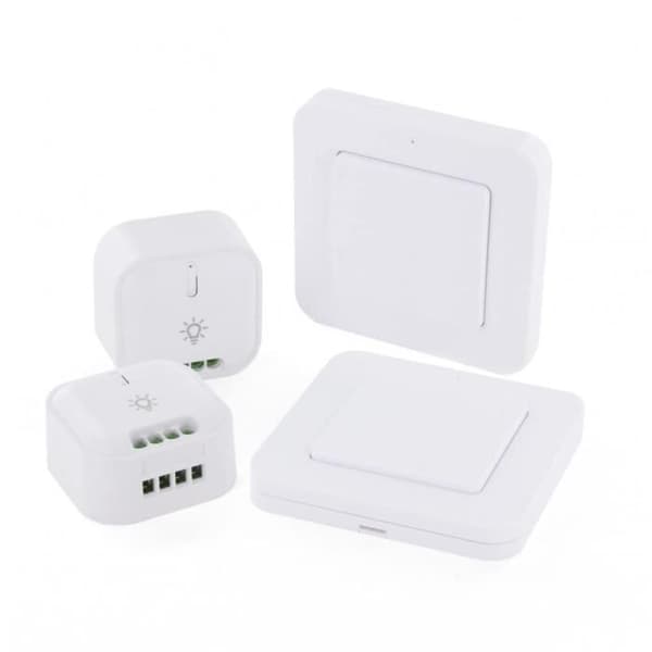 CHACON DiO Connected Home Set of 2 Lighting Modules with 2 Wireless Switches