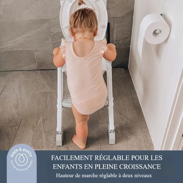 DREAMBABY STEP-UP Toilet Training Seat - 2 Adjustable Steps - Grey