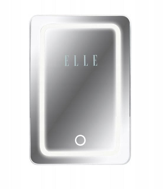 ELLE 4 L Mini Fridge with LED Makeup Mirror White
