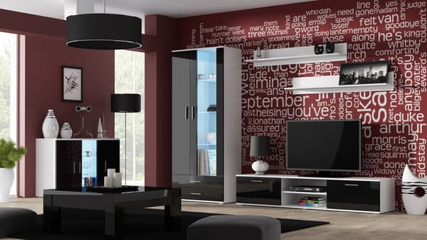 Cama SOHO S7 Sideboard 120 cm White/Black Gloss