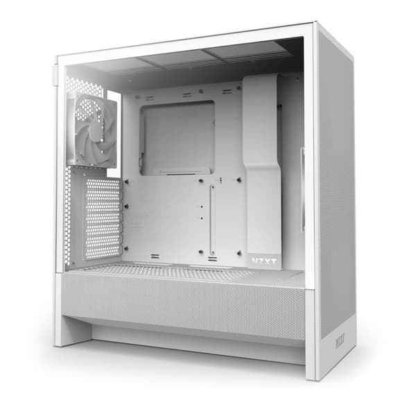 NZXT H5 Flow Mid-Tower Case - Compact Design, Powerful Cooling, White