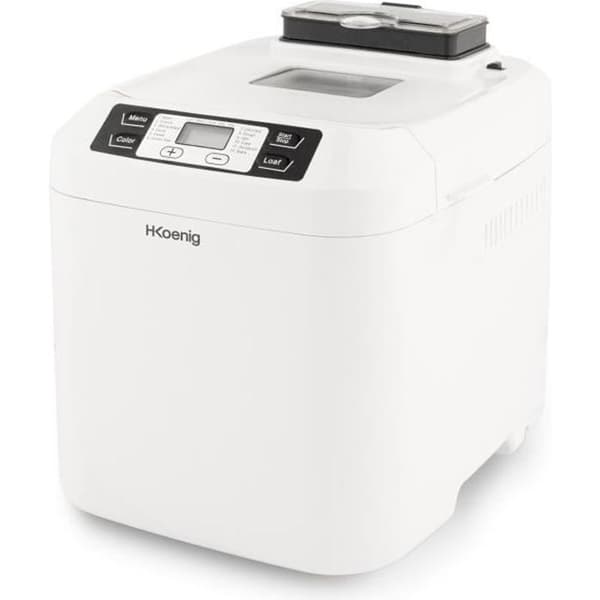 HKoeNIG Bread Maker - BAKE340 - 12 Programs - 3 Baking Levels - 800 g Capacity