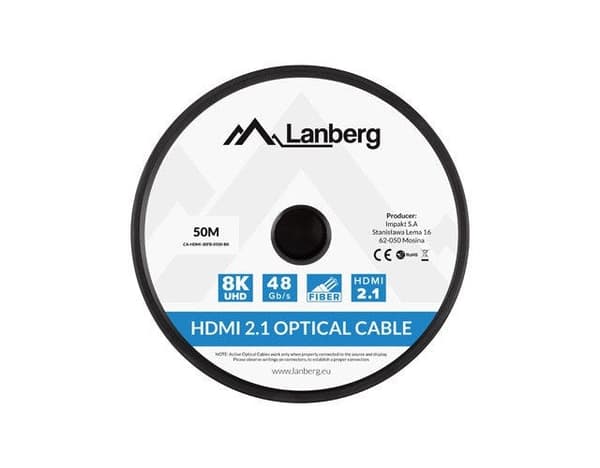 LANBERG HDMI M/M V2.1 50 M 8K Optical AOC Cable
