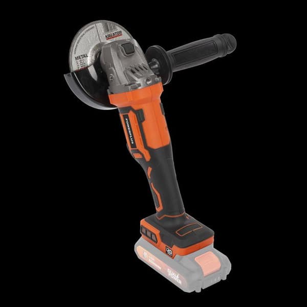 POWERPLUS Cordless Brushless Angle Grinder - POWDP35160 - 20 V - 125 mm Diameter Abrasive Disc