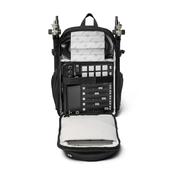 RODE Backpack Rucksack Black Alcantara Polyester