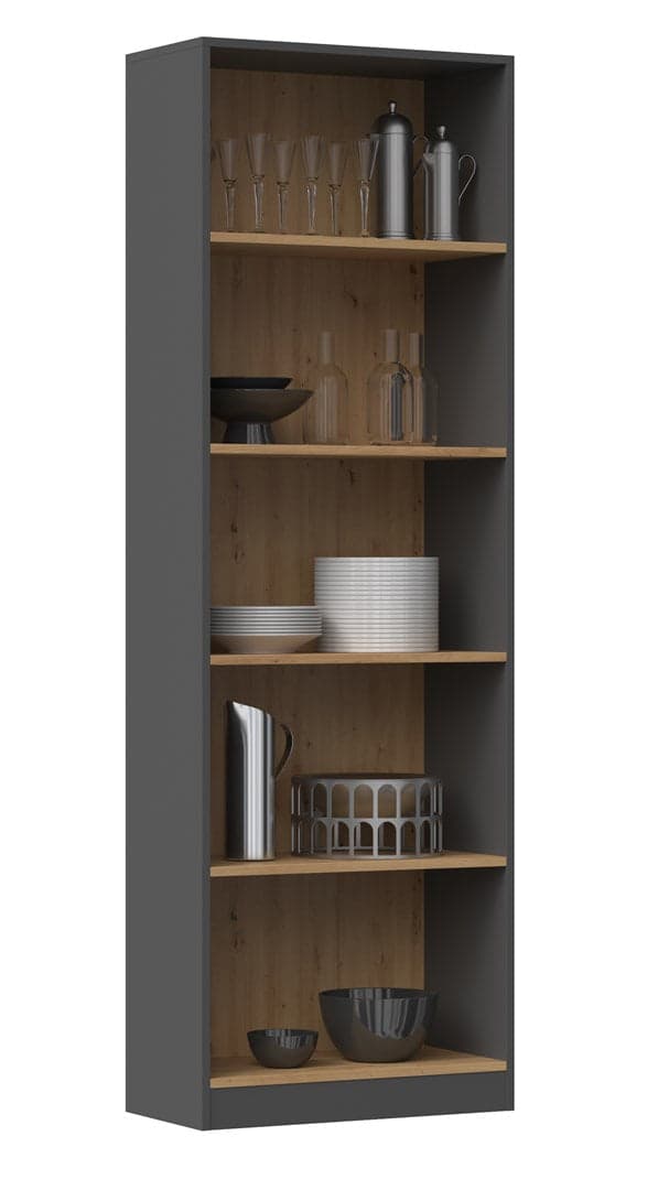 Topeshop R60 Office Bookcase Anthracite/Artisan Oak