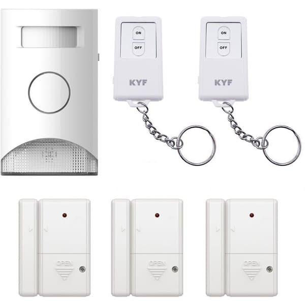 Expandable Alarm Kit with Motion Detection - KYF - 434MHz - Warning Light - 3 Sensors + 2 Remote Controls