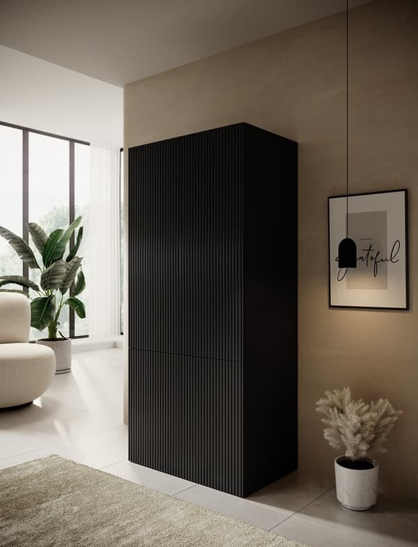 PAFOS Wardrobe 2D 90x55.5x198.5 Black Matt