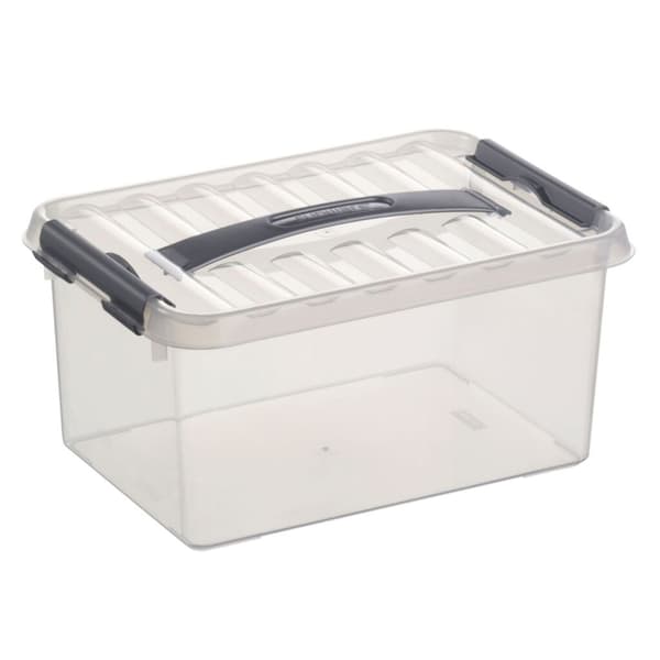 Sunware Q-Line Storage Box 6 L Transparent/Grey